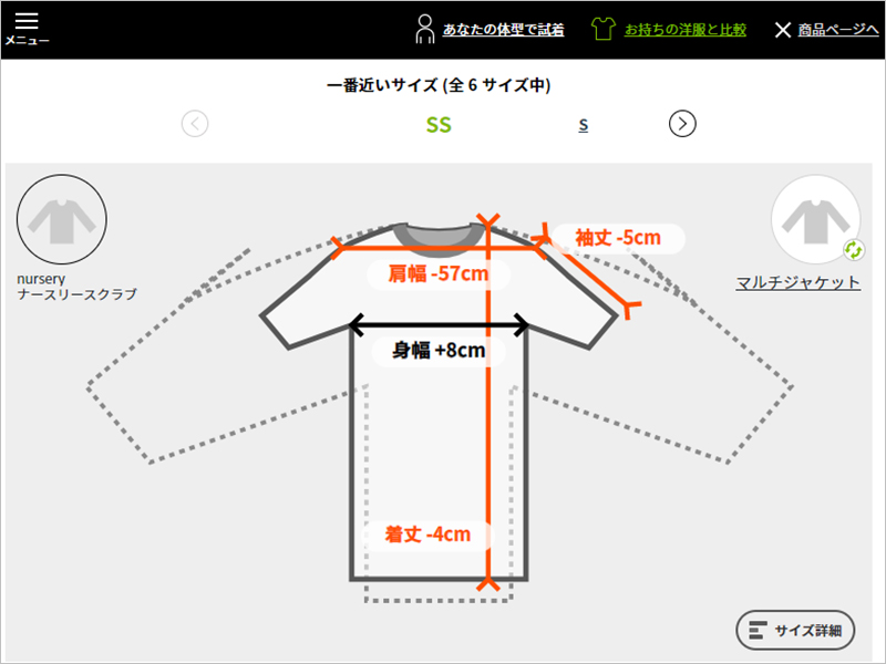 サイズガイド 看護師通販nursery ナースリー