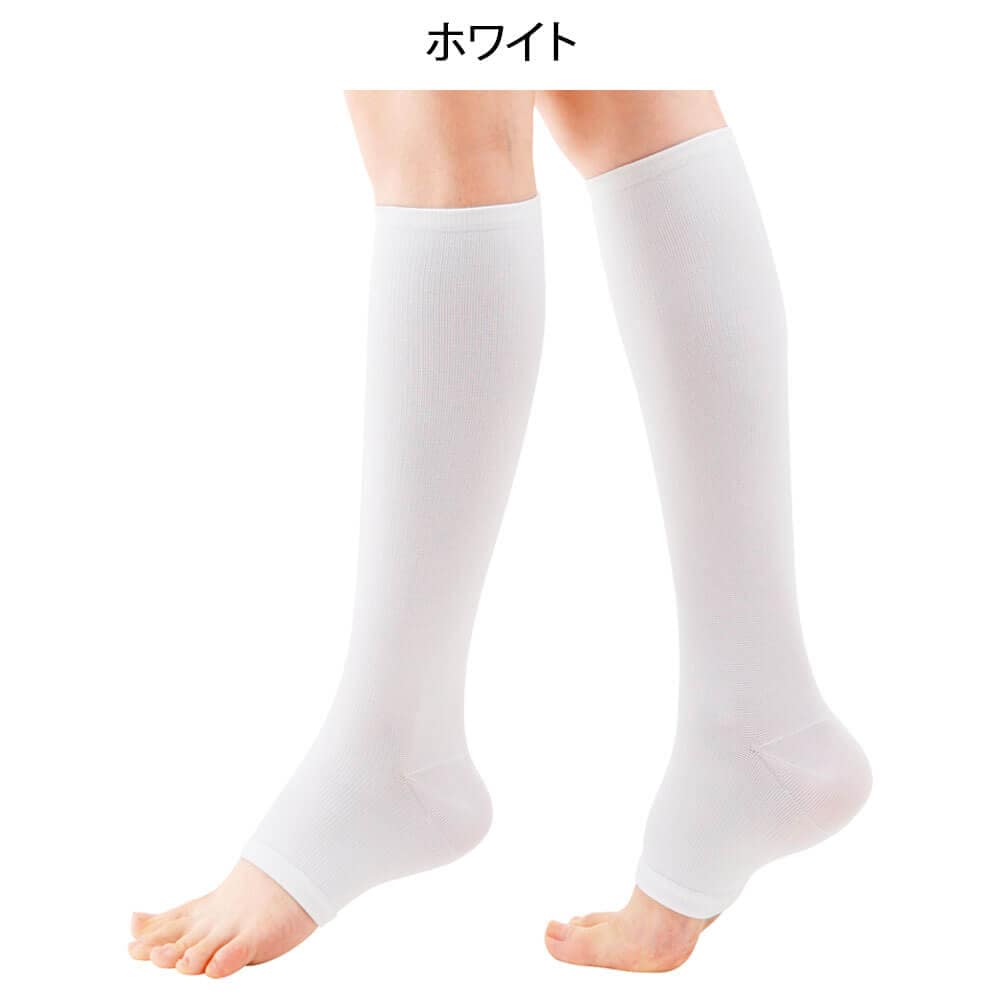 ファットバスター オープントゥ段階着圧ハイソックス