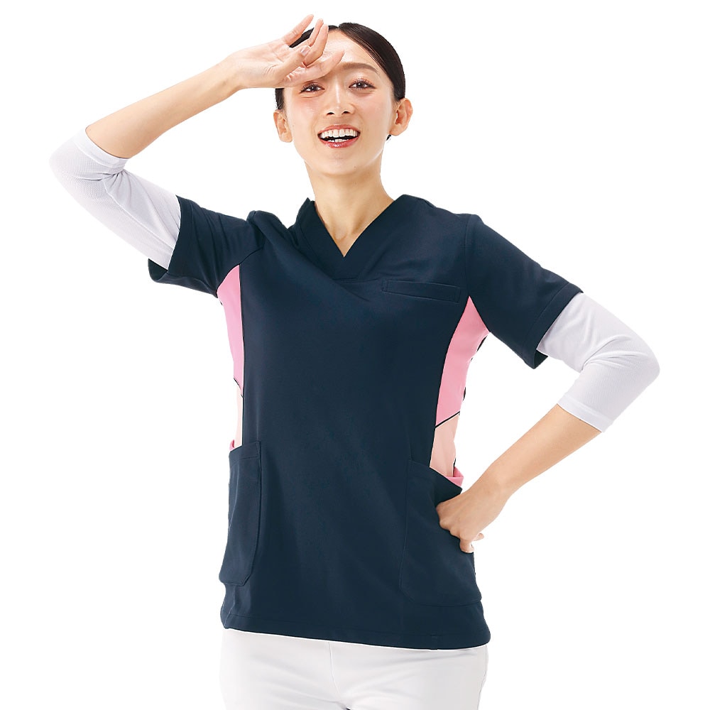 ナノファイン 制菌スクラブインナー(7分袖/男女兼用)