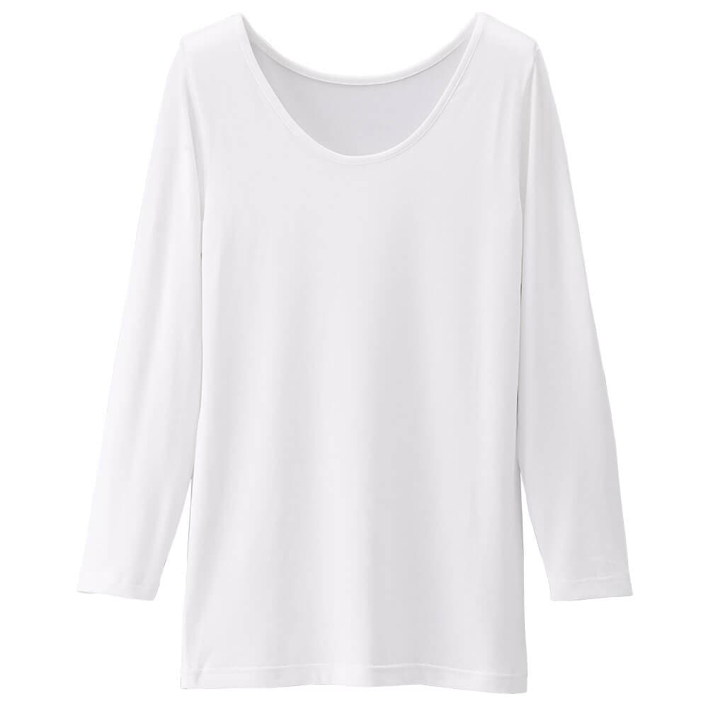 ナノファイン 制菌スムーススクラブインナー (7分袖)