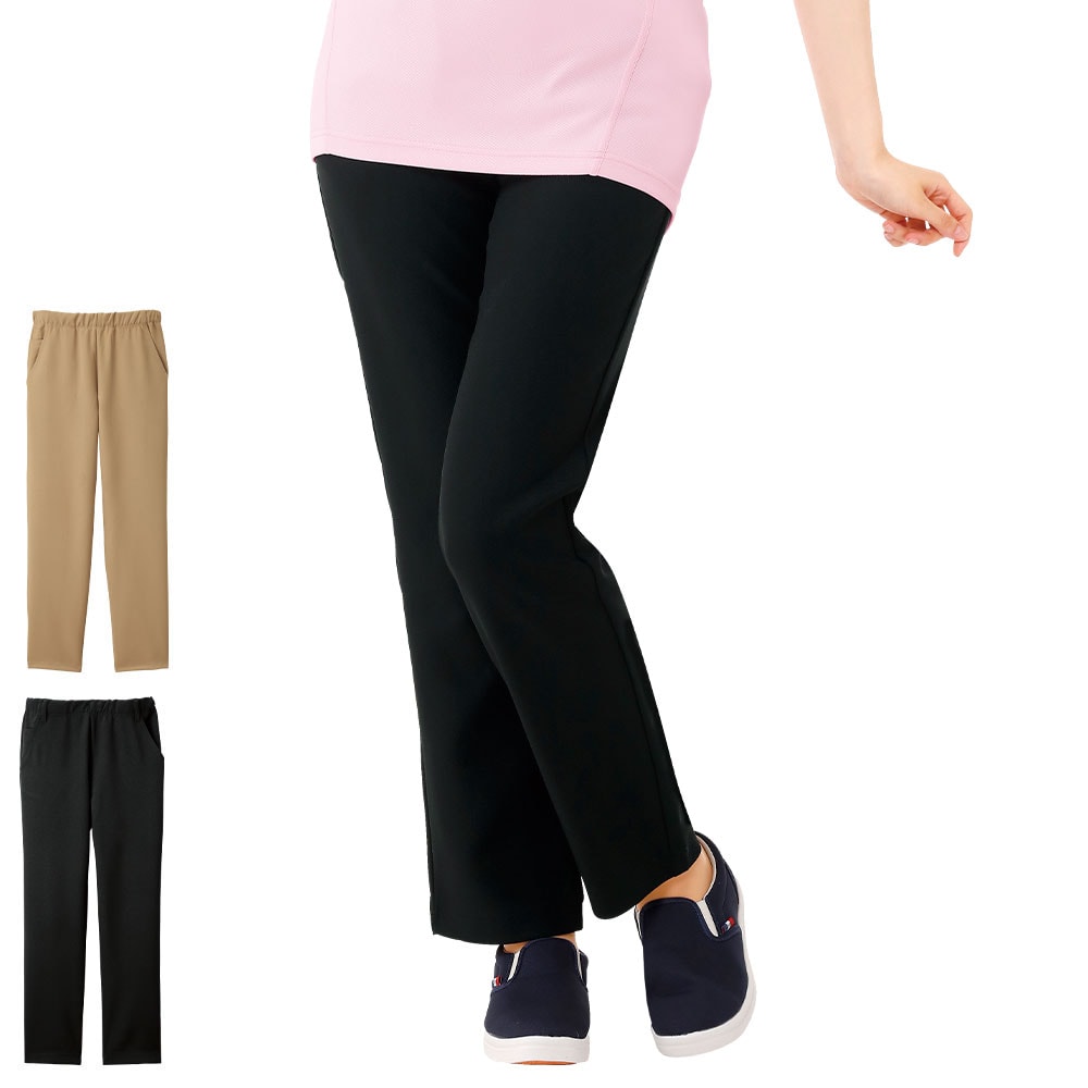 ほこりが落ちやすい チノ見えストレッチパンツ(レディース)