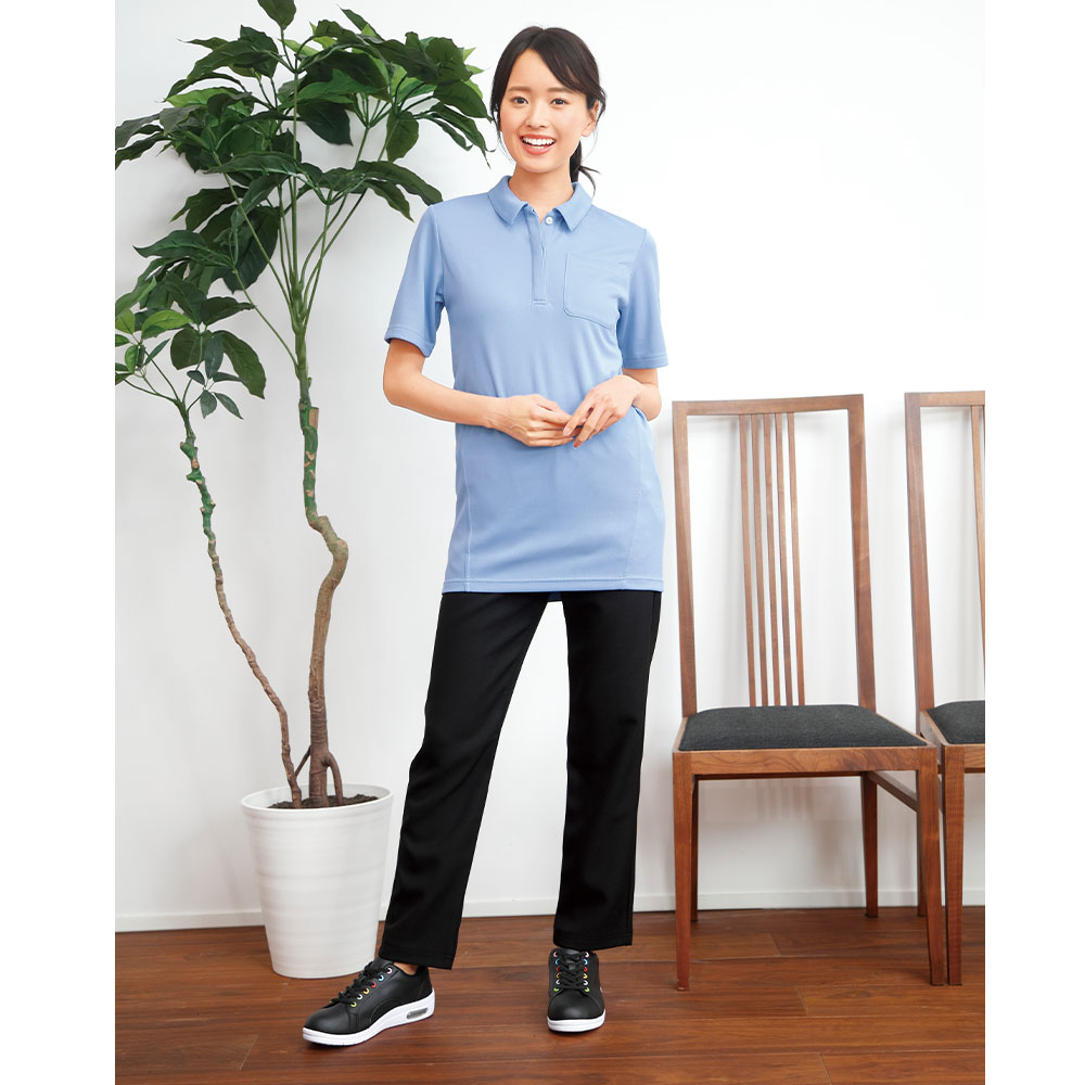 ほこりが落ちやすい チノ見えストレッチパンツ(レディース)