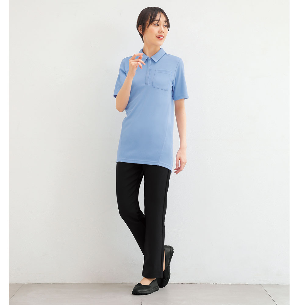 ほこりが落ちやすい チノ見えストレッチパンツ(レディース)