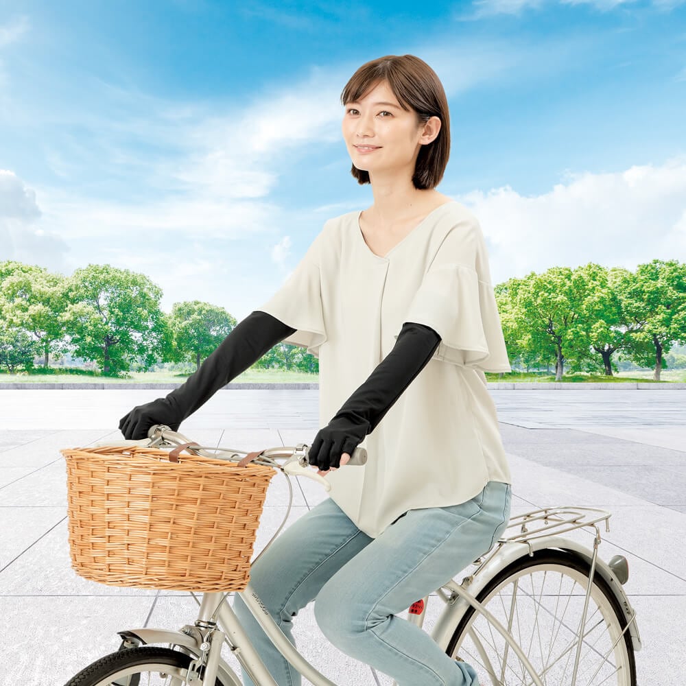 グリップ付きクールUV5本指アームカバー