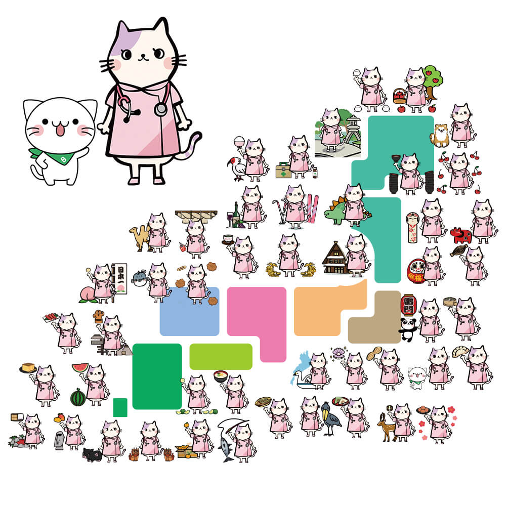 キャラぴた(47都道府県シリーズ) ミニサイズ