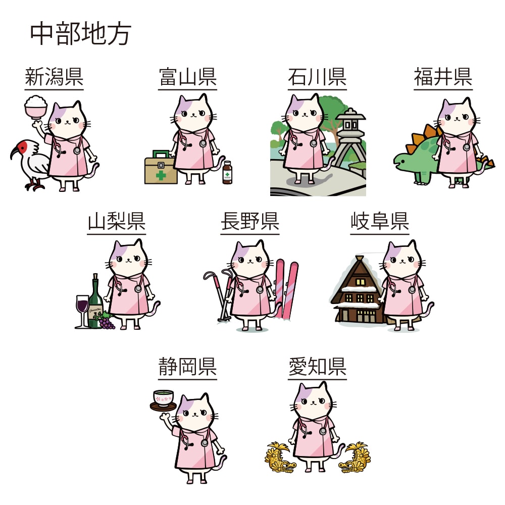 キャラぴた(47都道府県シリーズ) ミニサイズ