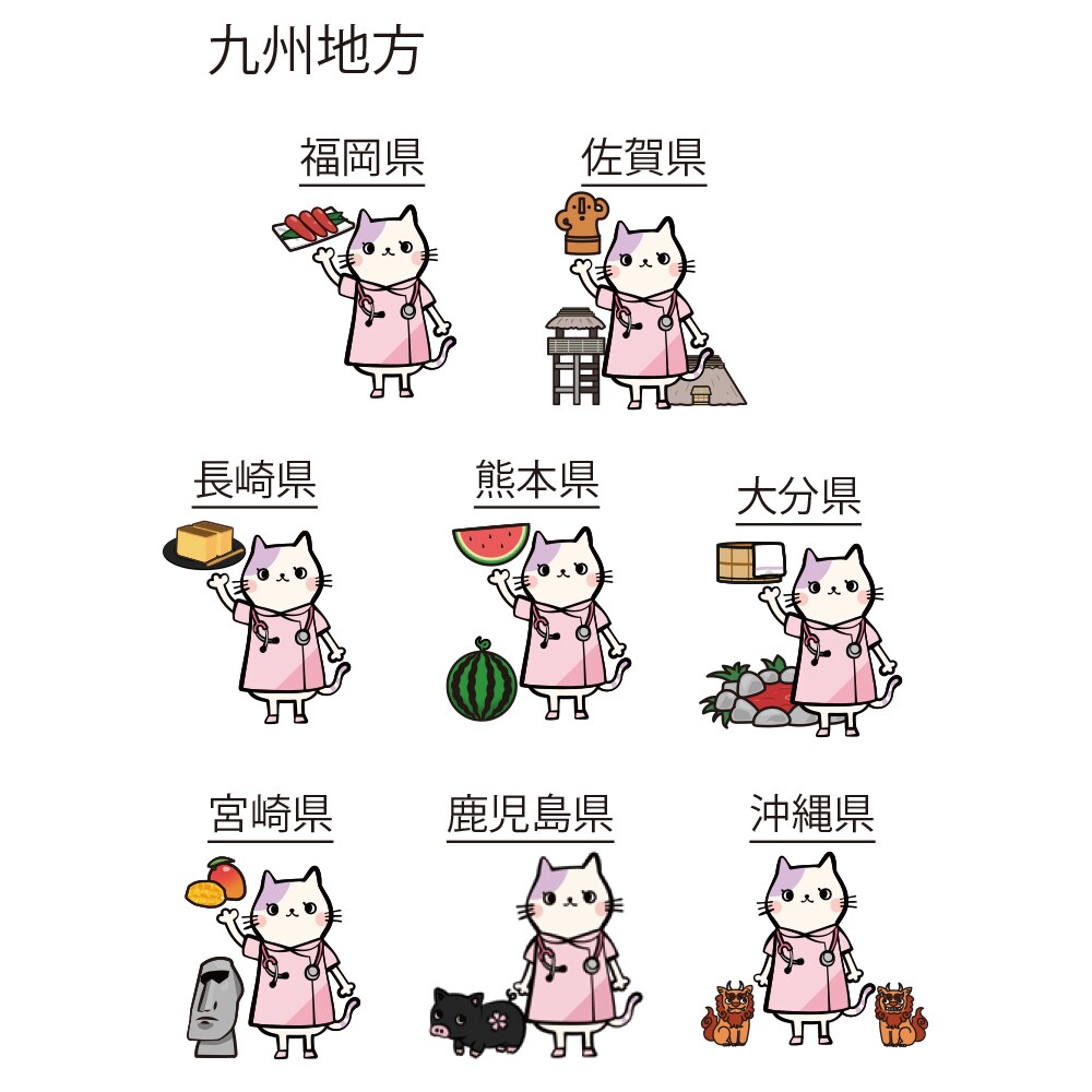 キャラぴた(47都道府県シリーズ) ミニサイズ