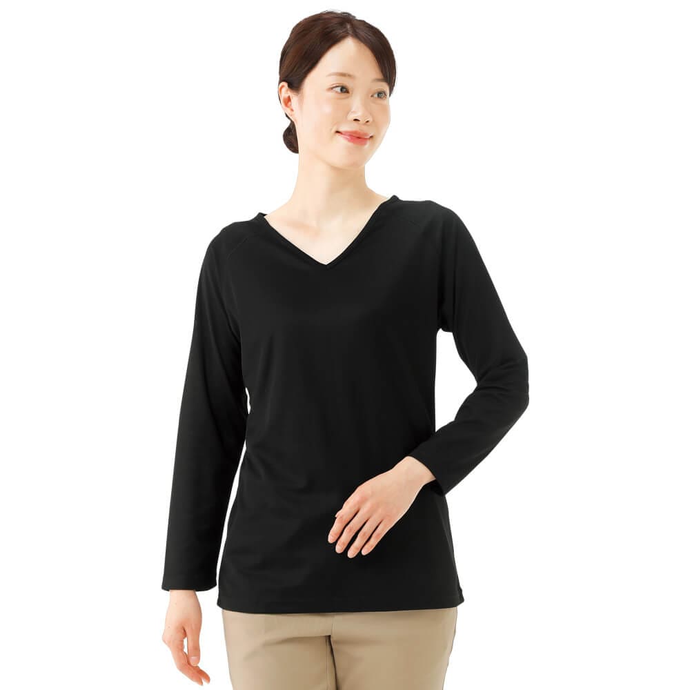 不快感をシャットアウト 消臭制電8分袖Tシャツ(男女兼用)