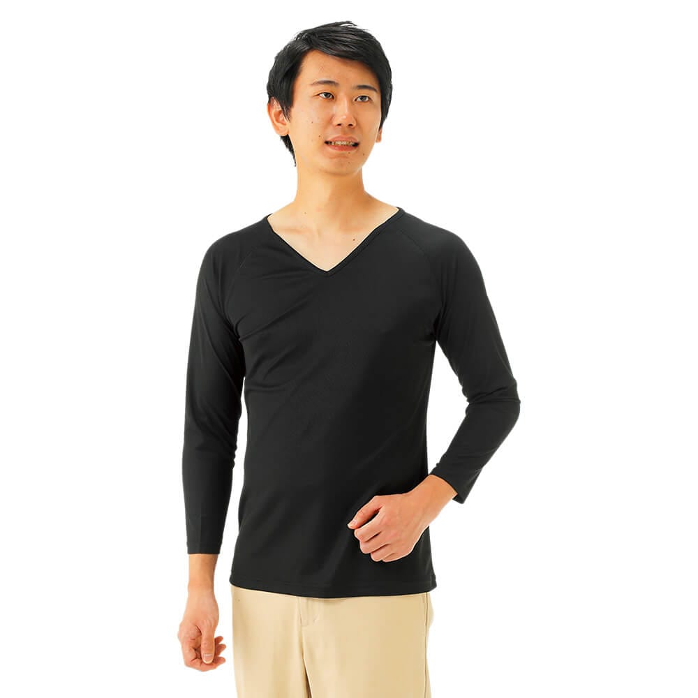 不快感をシャットアウト 消臭制電8分袖Tシャツ(男女兼用)