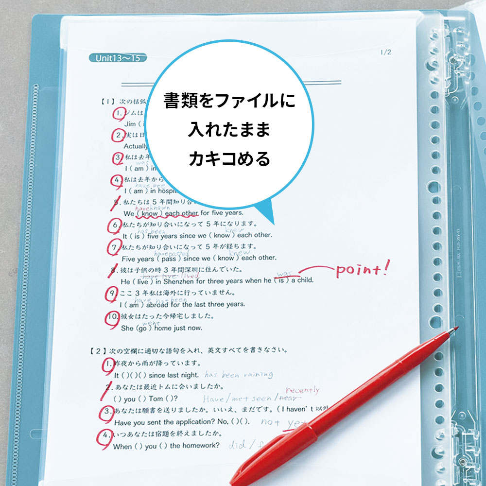カキコ 差し替え式クリアファイル