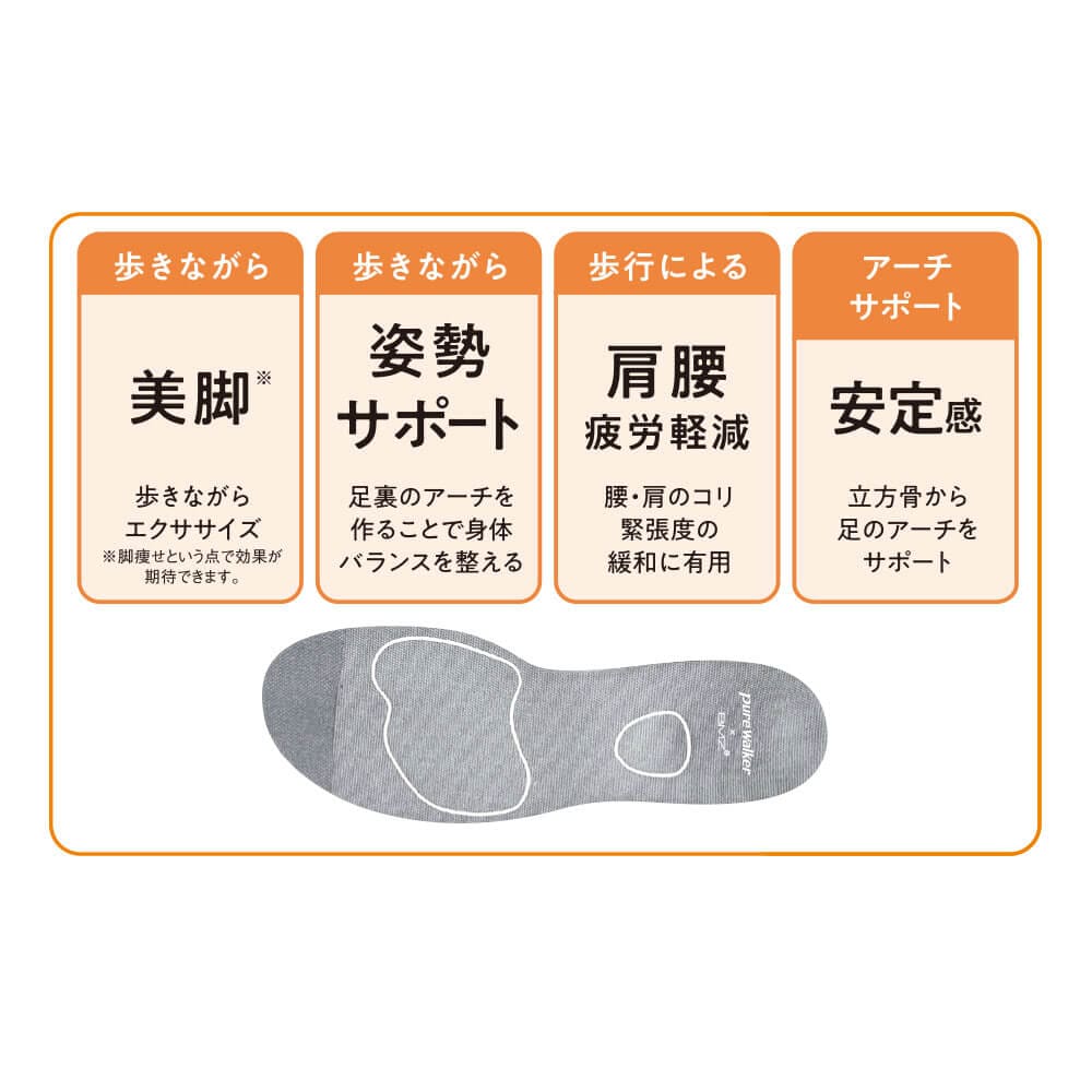 ピュアウォーカー BMZインソール×スライドフィット エアーシューズPW0561