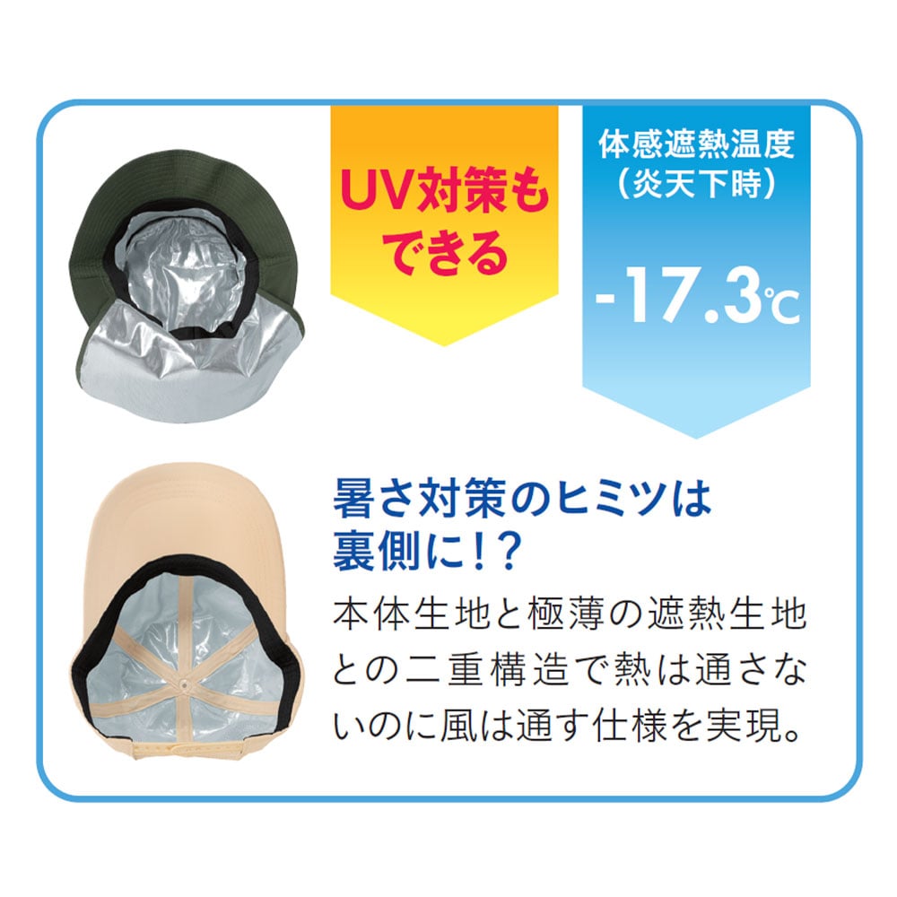 遮熱機能付ネックカバーハット
