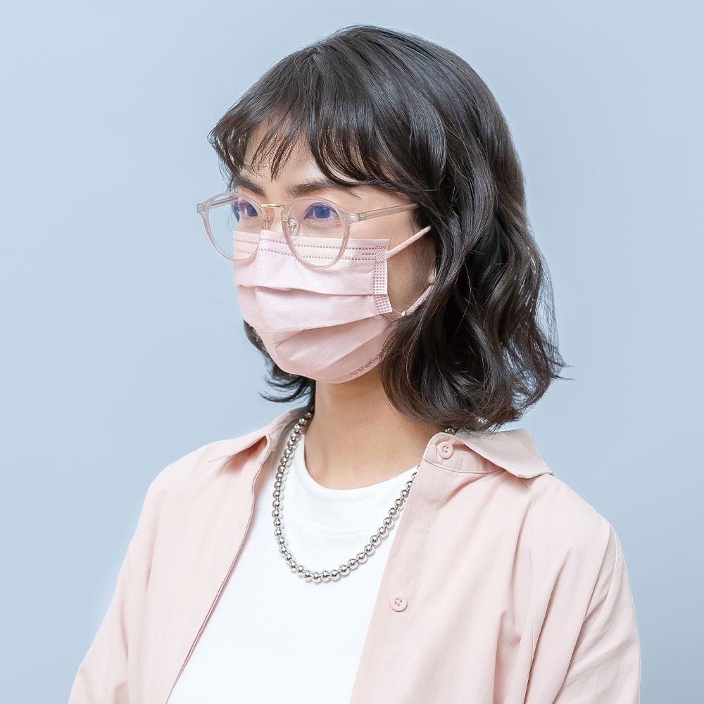 眼鏡が曇りにくいマスク  カラー 個包装タイプ