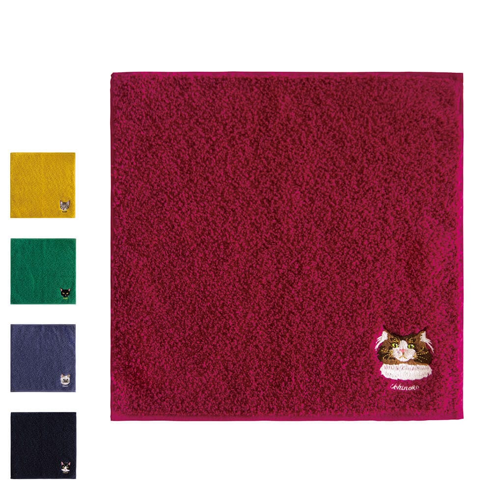 Uchinoko mate にゃんこシリーズ 刺繍ハンカチ(BOX入り)