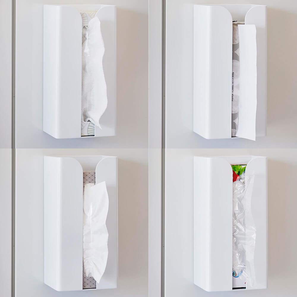 タワー マグネットポリ袋＆キッチンペーパーホルダー