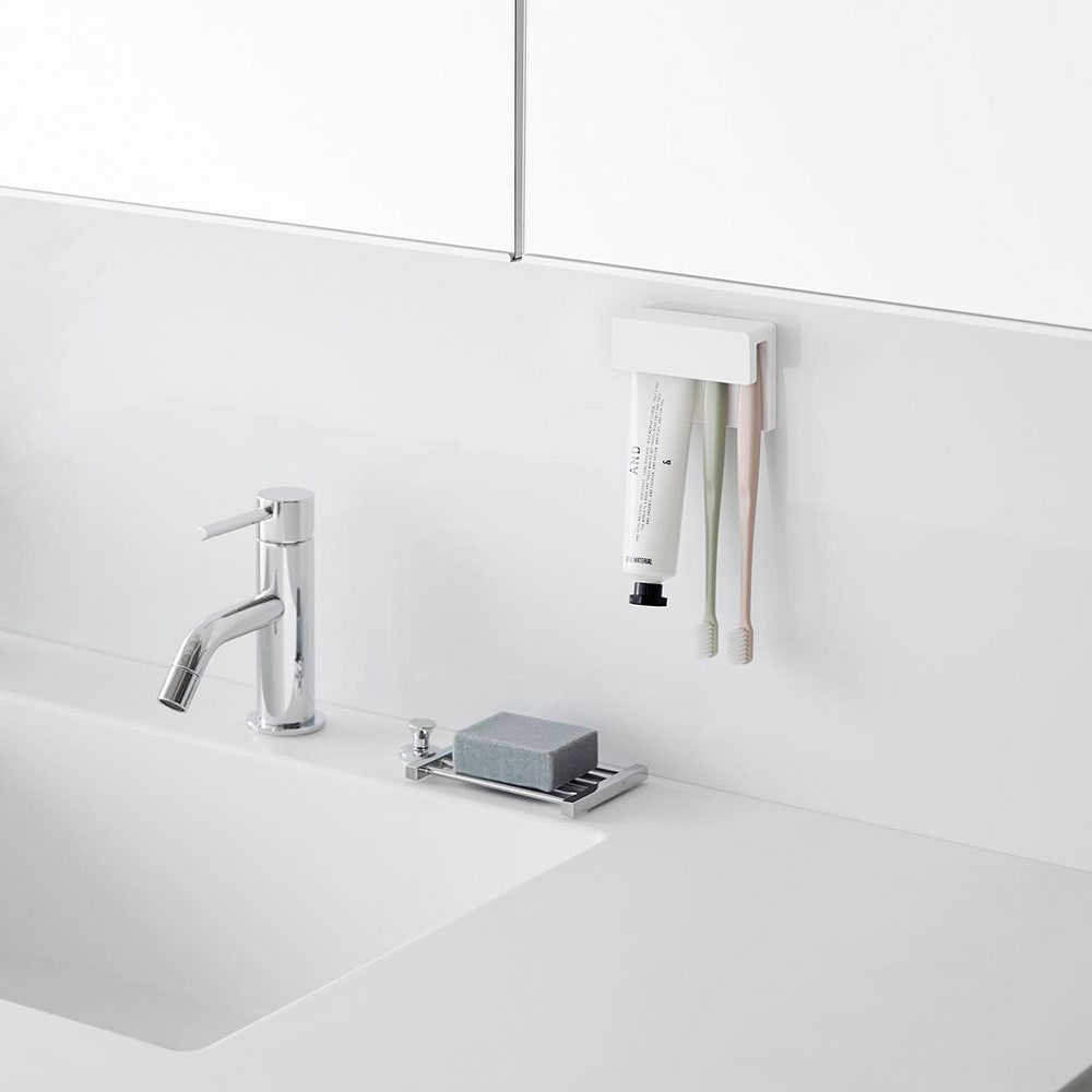 タワー フィルムフック差し込み式歯ブラシ＆チューブホルダー W9