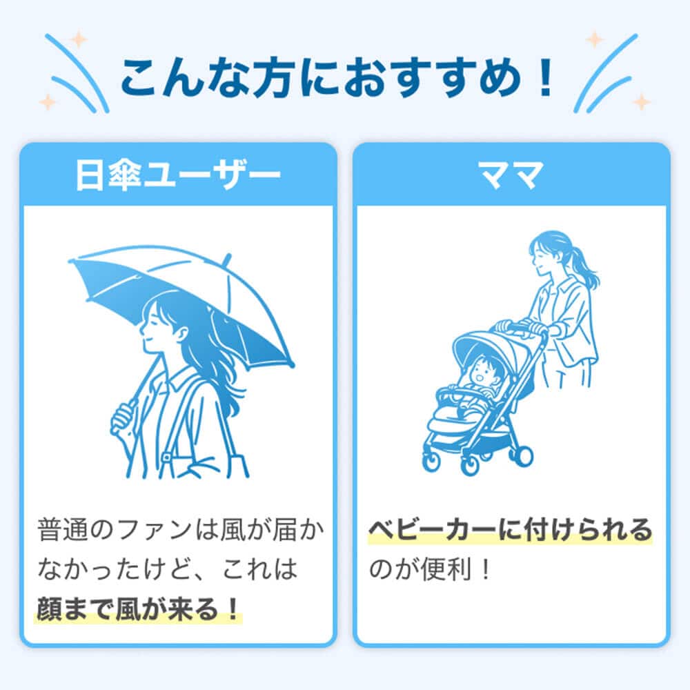 手ぶらクリップファン 爆風ファン