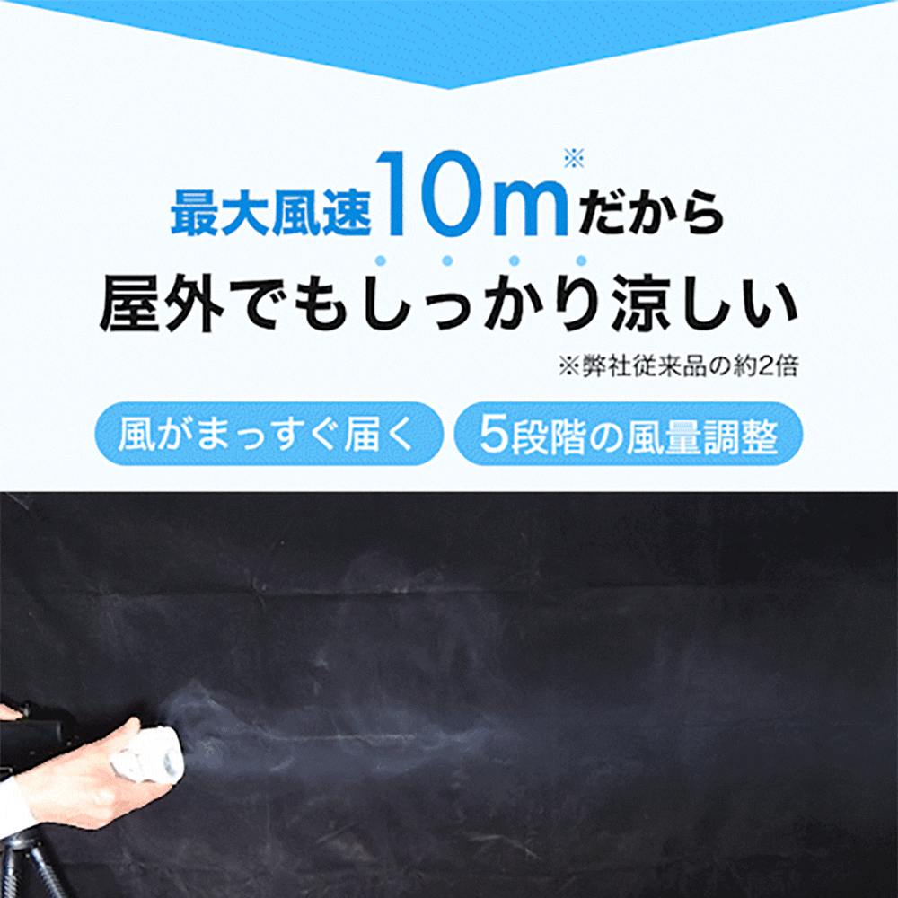 手ぶらクリップファン 爆風ファン