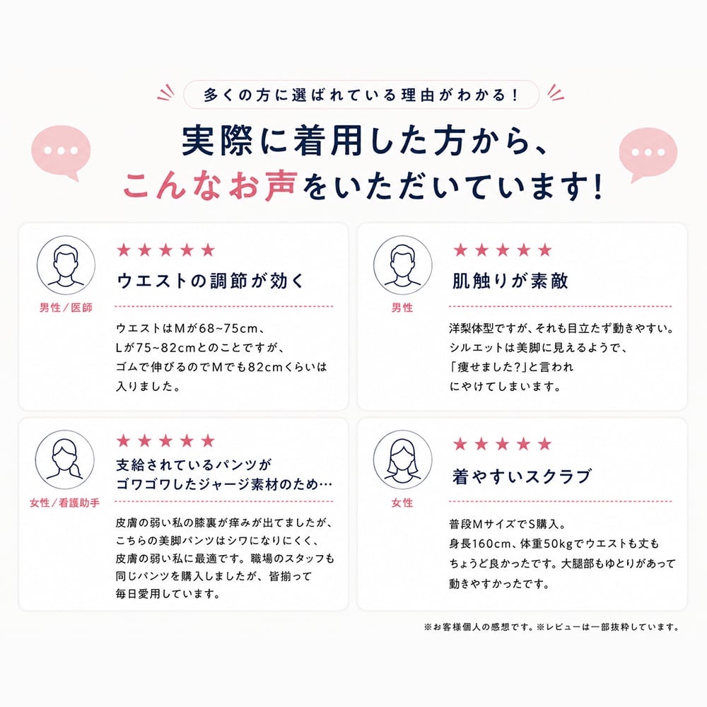 ナースリー美脚スクラブパンツ(男女兼用)