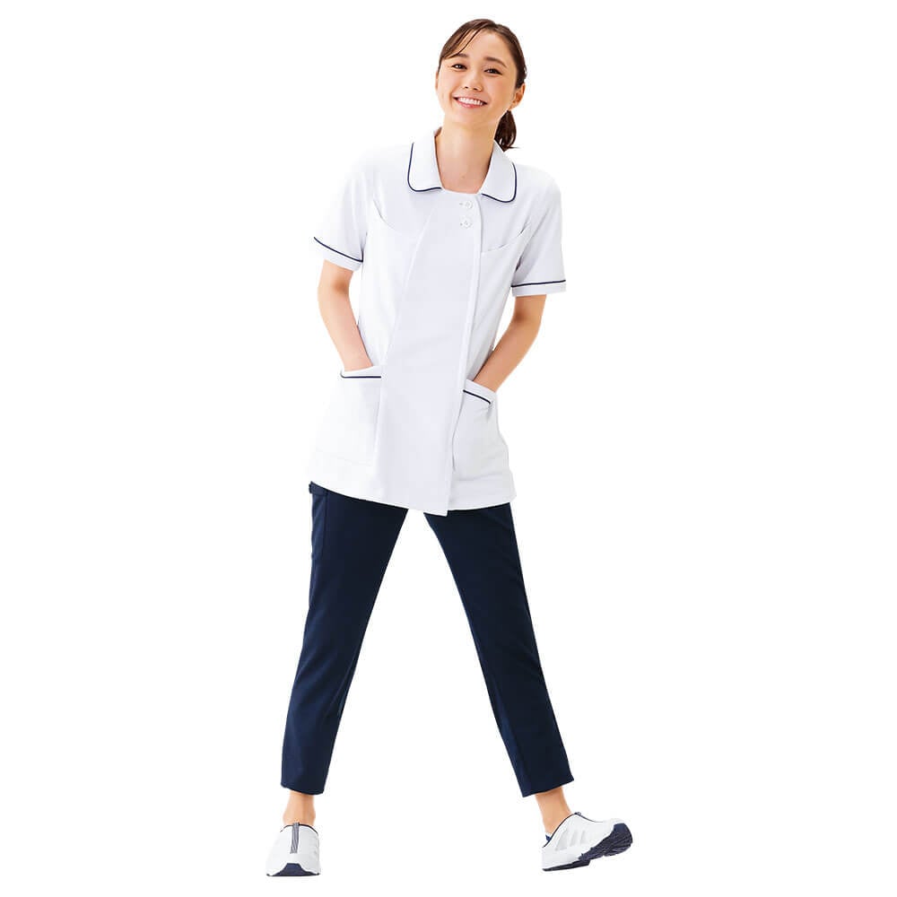 オープンカラーパイピングジャケット