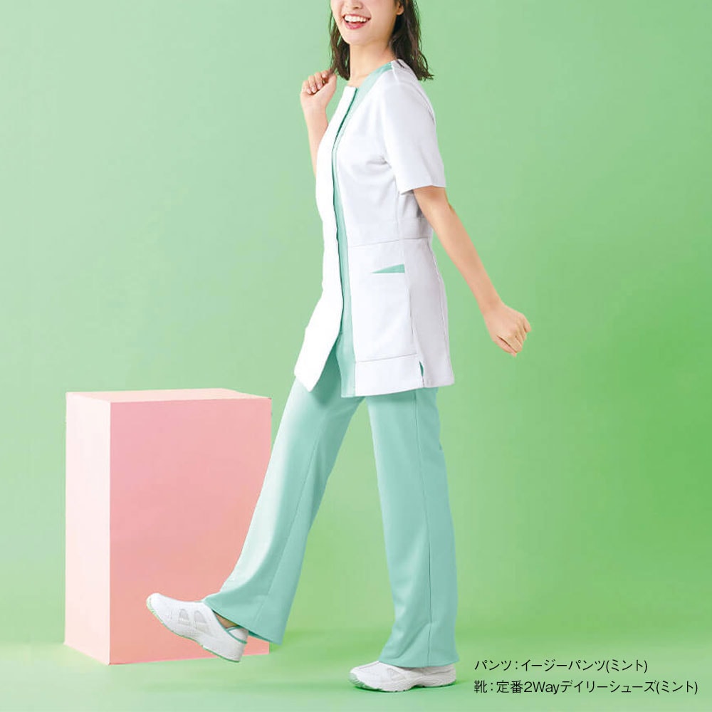 スクエアカラーチュニックジャケット