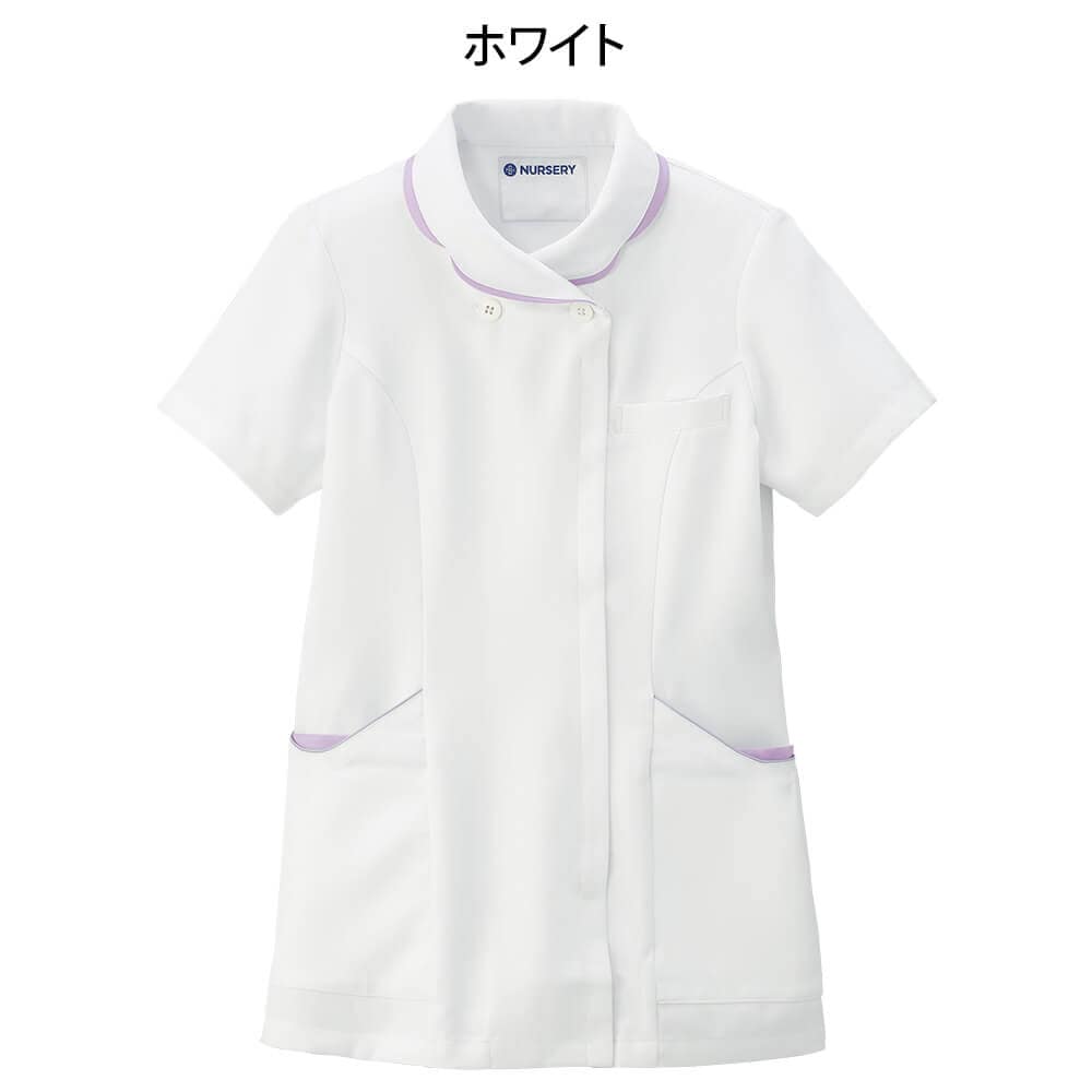 ナースリーエアリーテクスチャー 配色花衿ジャケット