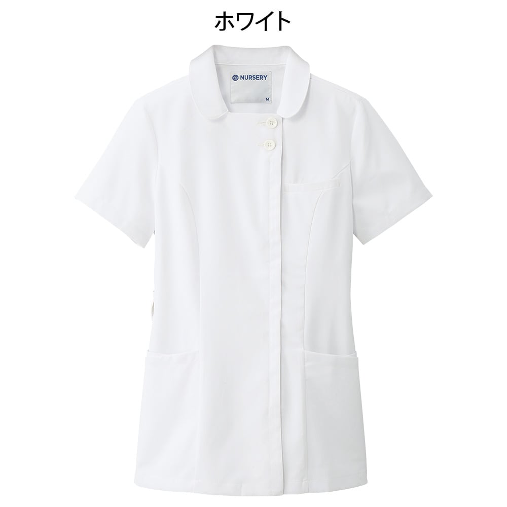 ALL WHITE 離れ襟ジャケット