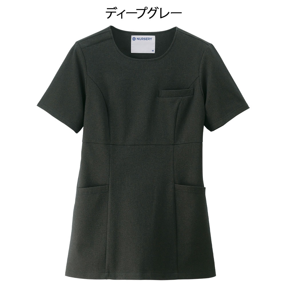 ウールライクストレッチラウンドカラージャケット