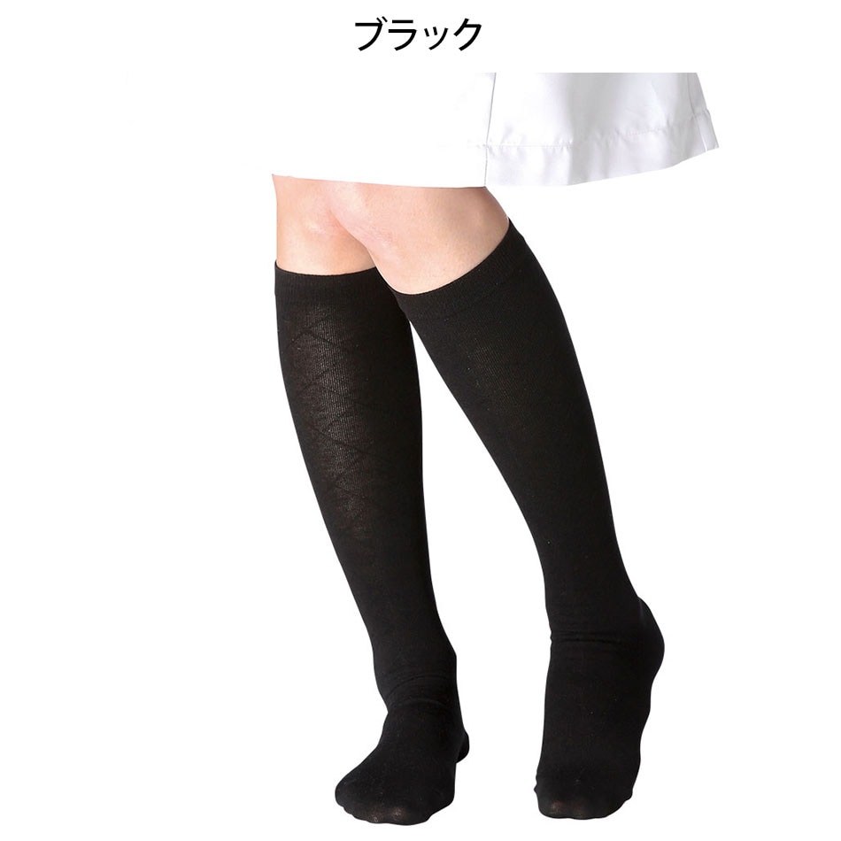 抗菌ダイヤ柄着圧ソックス