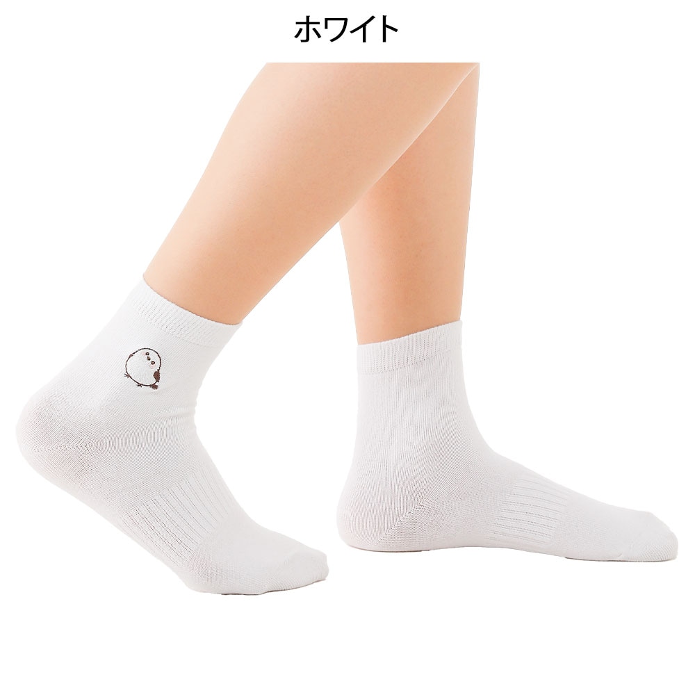 シマエナガ刺繍ソックス(3足組)