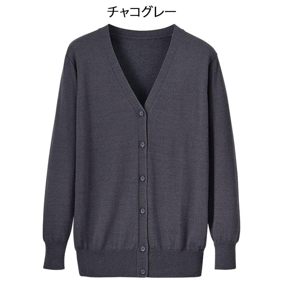 【IENA】2wayウールコットンシルクロングワンピース グレー カーディガン