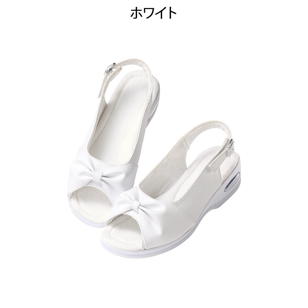 インソールがもふもふであったかいリボン軽量EVAエアーサンダル