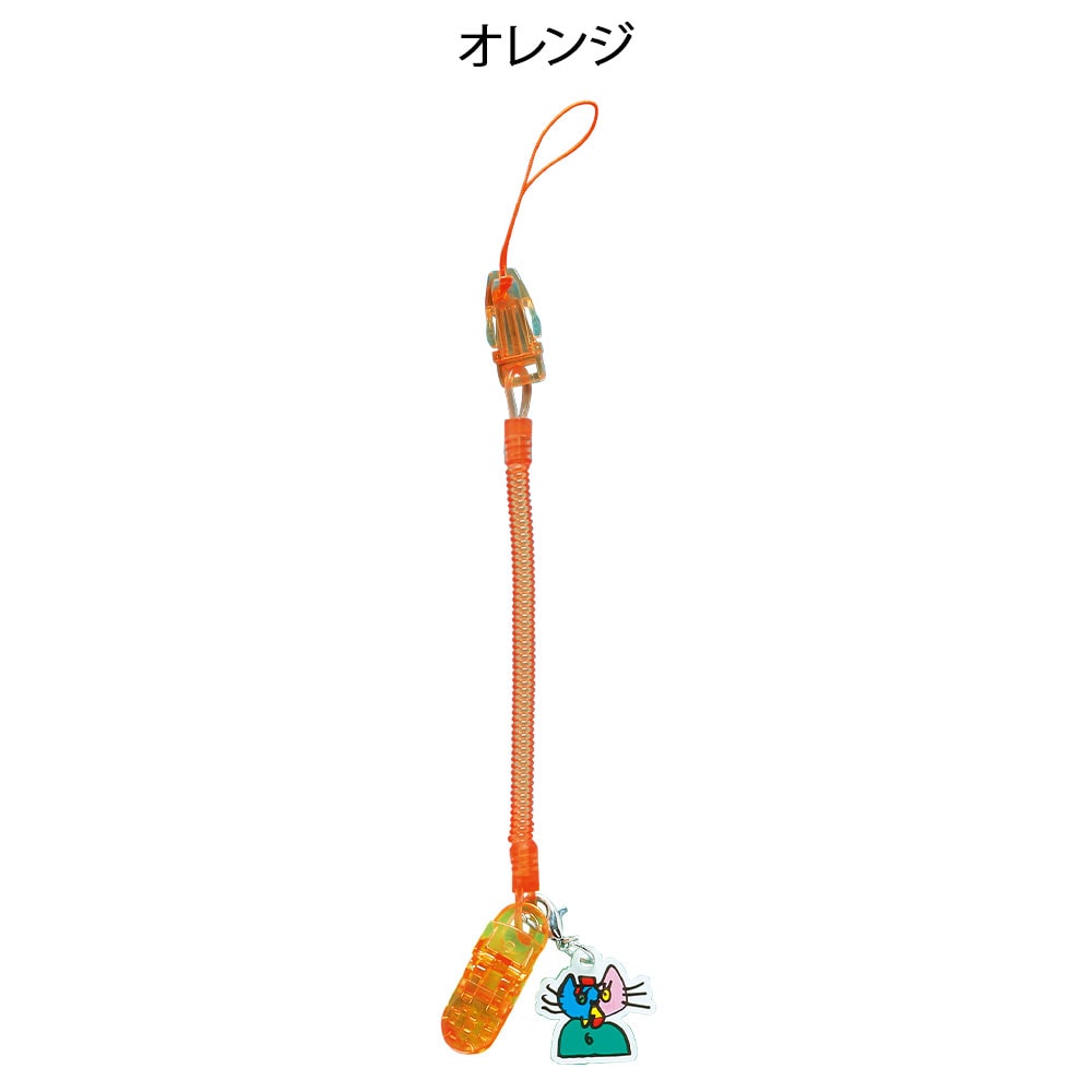 インオアユー ねこのチャーム付コイルストラップ