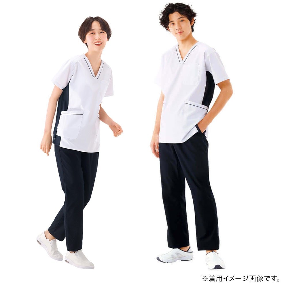 【アウトレット】ストレッチ切替スクラブ(男女兼用)