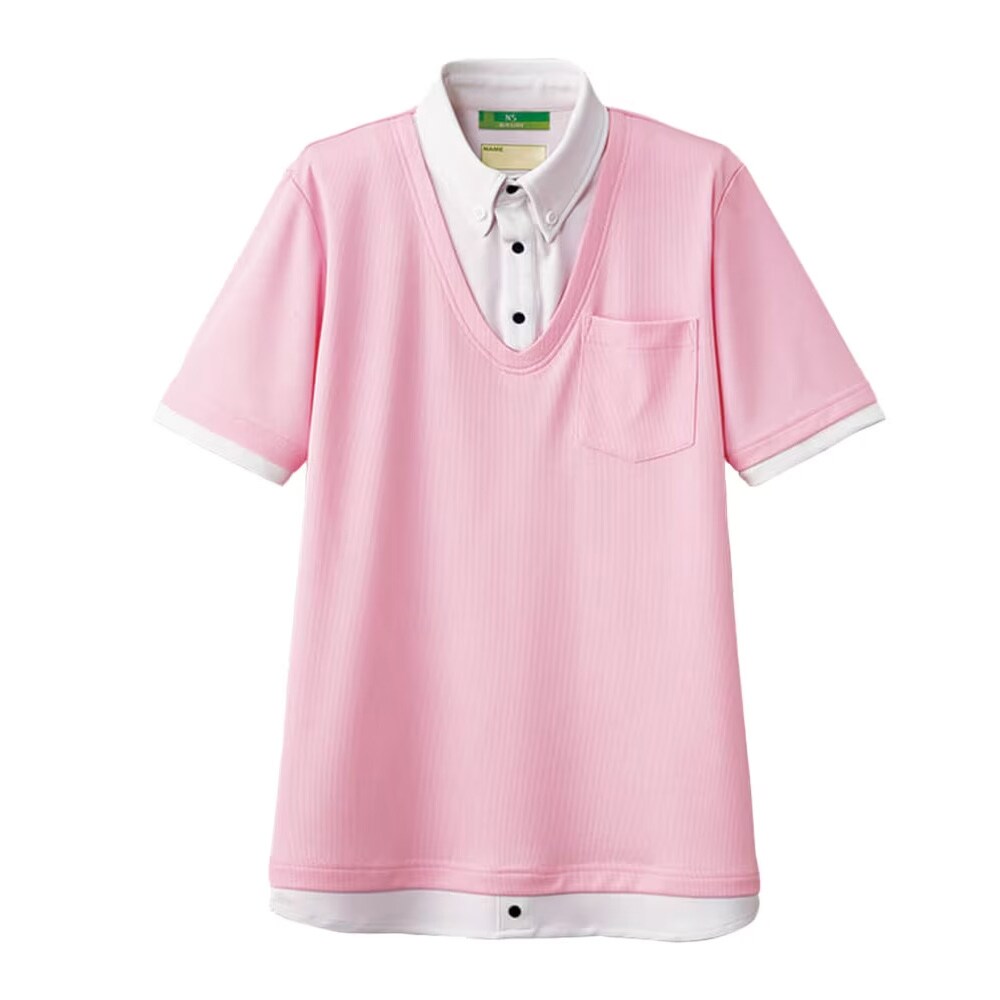 白衣や看護師 ナース用品の通販 ナースリー公式オンラインショップ 期間限定セール 重ね着風カジュアルポロシャツ