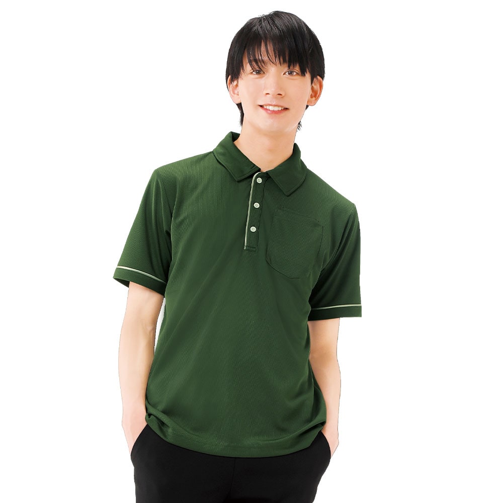 アースカラーパイピングポロシャツ(男女兼用)－ナースリー公式