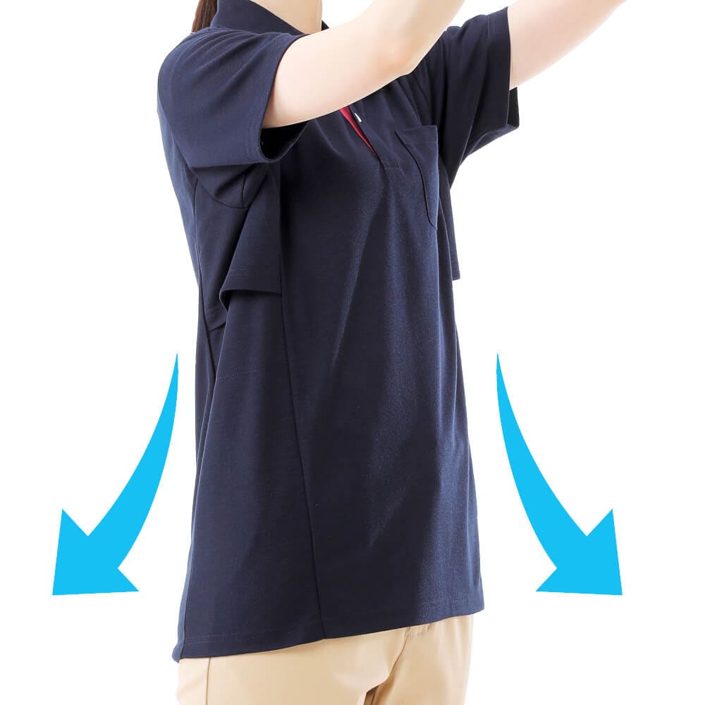 涼脇下ポケット付ベンチレーションポロシャツ(男女兼用)