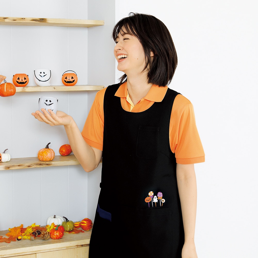 【ハロウィン】オケージョンプリント入りウェア(エプロン)