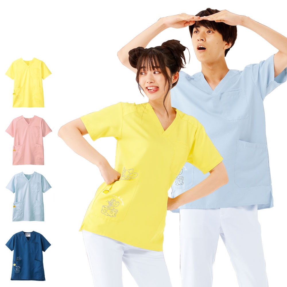 トムとジェリー チャーム付きスクラブ (Unisex)-ナースリー公式通販