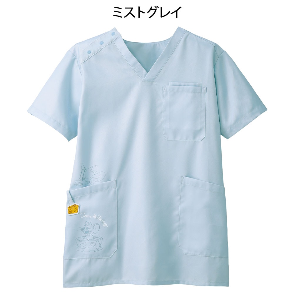 トムとジェリー チャーム付きスクラブ (Unisex)