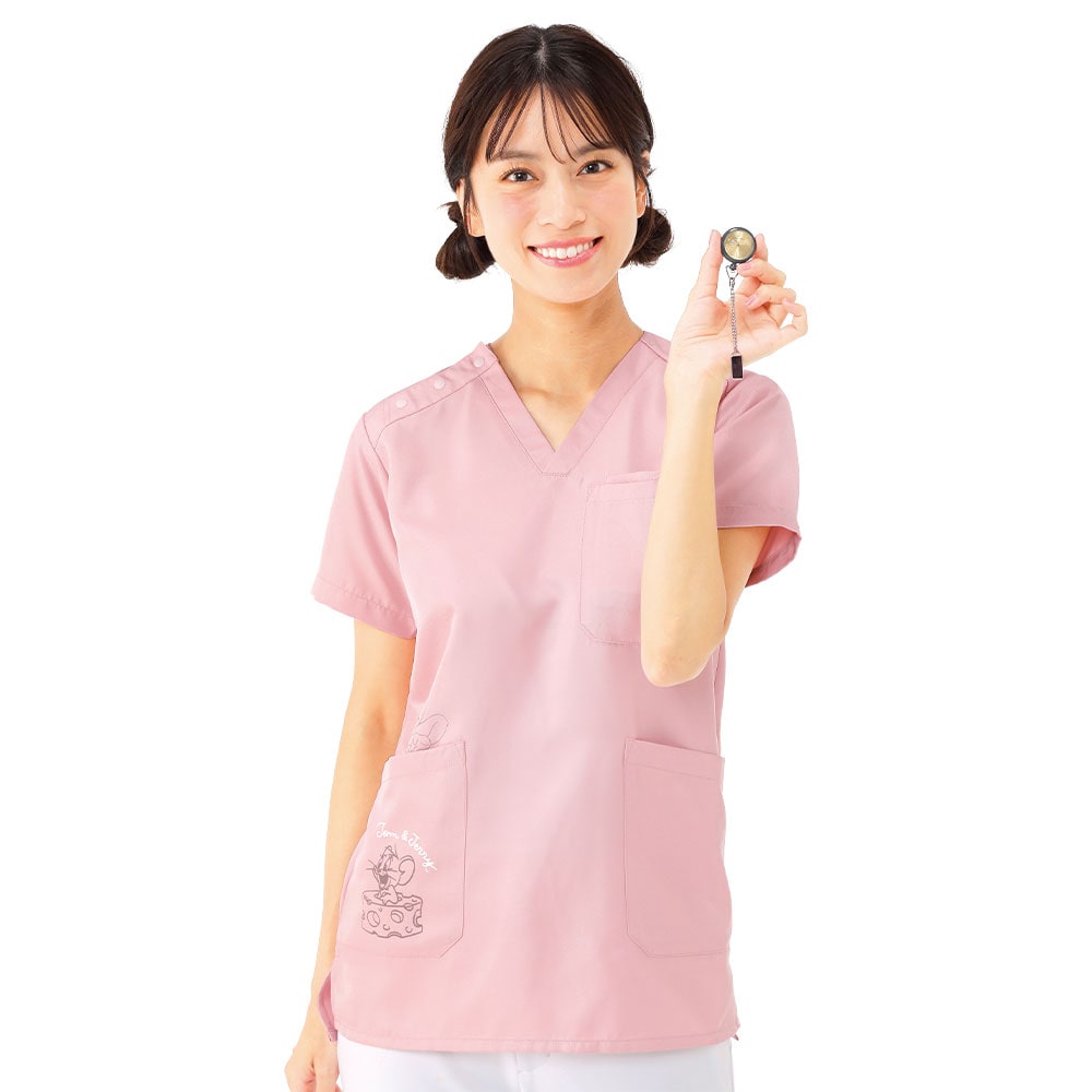 トムとジェリー チャーム付きスクラブ (Unisex)