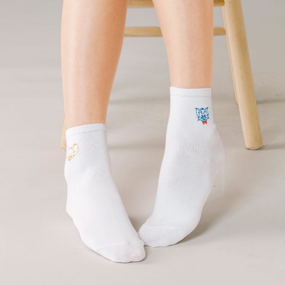 トムとジェリー 刺繍ソックス 2足組