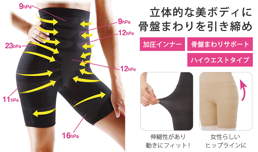 シックスパックシェイプ骨盤スパッツ