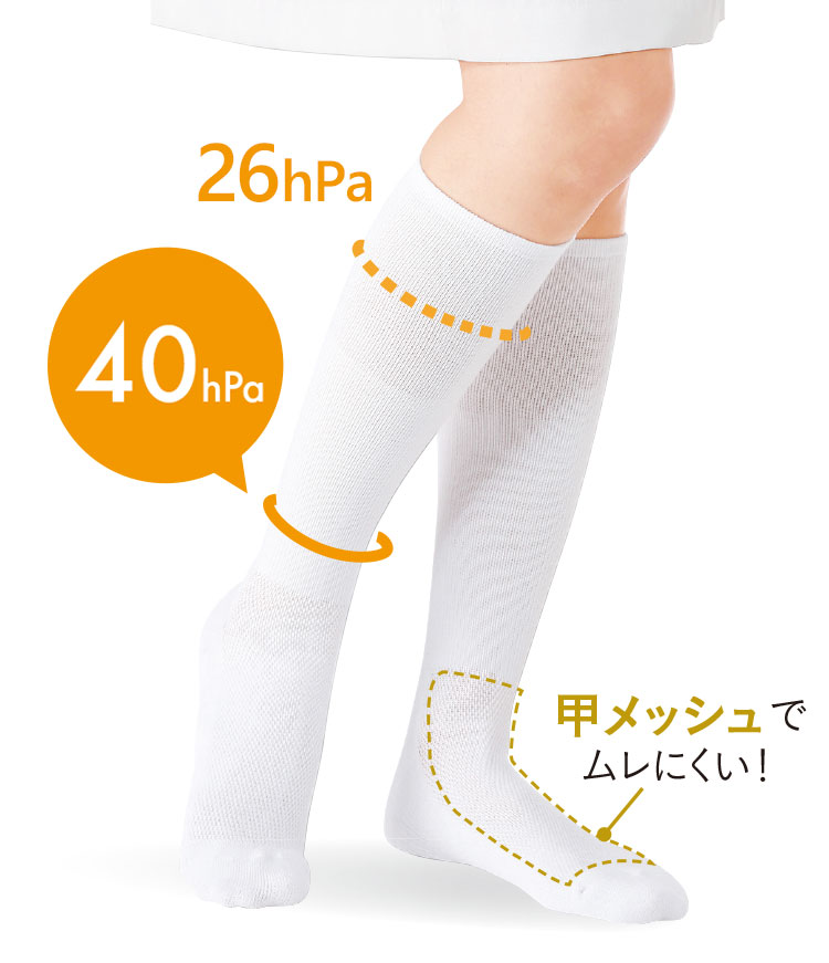 足底パイル抗菌着圧ソックス