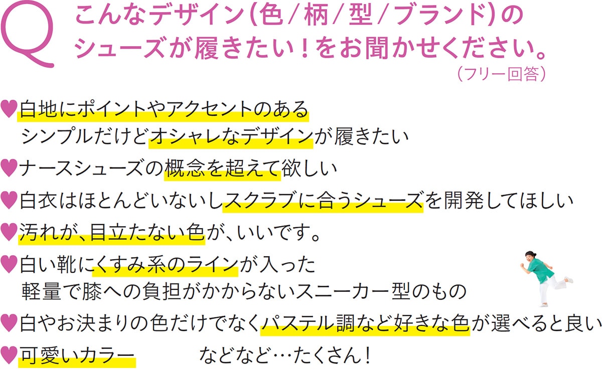 こんなデザインのシューズを履きたい！をお聞かせください。
