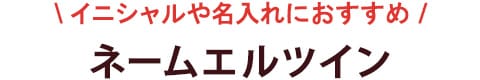 イニシャルや名入れにおすすめ ネームエルツイン
