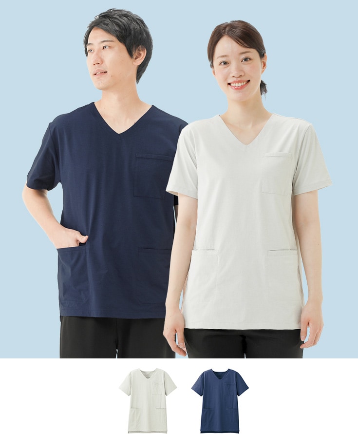 楽ちんなのにきちんと見えるスクラブみたいなTシャツ(男女兼用)