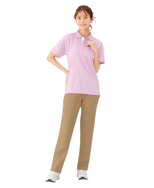 ほこりが落ちやすい チノ見えストレッチパンツ(レディース)