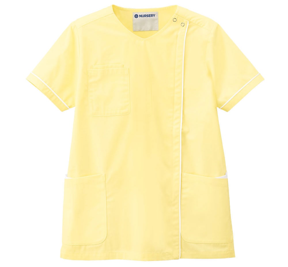 ナースリー着脱かんたんスクラブ (ライン)