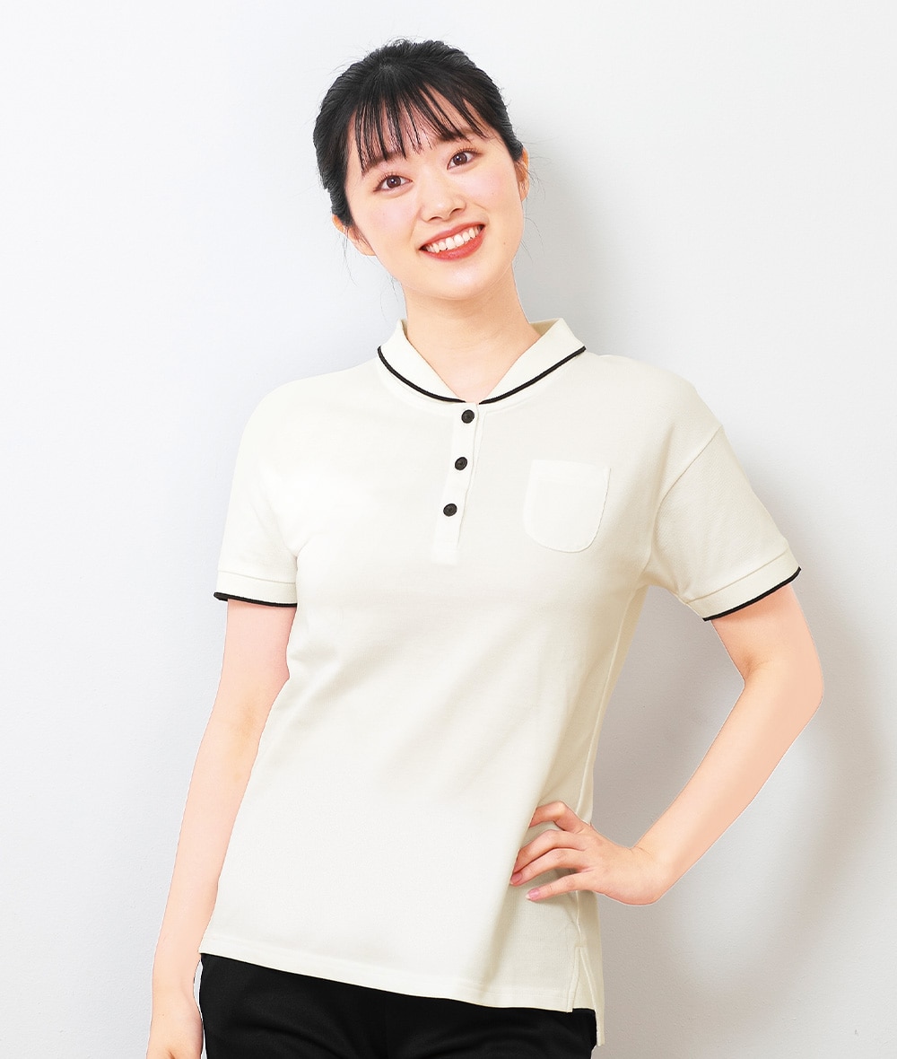 ナノファイン 制菌丸襟ポロシャツ